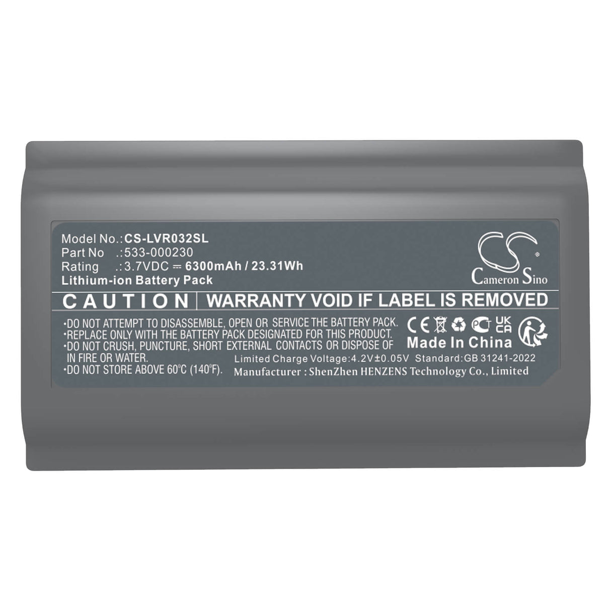 3.7V, Li-ion, 6300mAh, Communication & Conferencing battery fits Logi, Vr0032 Video Conferencing Came, 23.31Wh Communication & Conferencing Cameron Sino Technology Limited