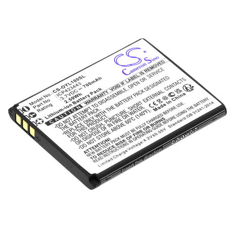 3.7V, Li-ion, 700mAh, SmartPhone battery fits Olympia, Icp423443, Luna, 2.59Wh Mobile, SmartPhone Cameron Sino Technology Limited (Smartphone)