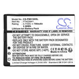 3.7V, Li-ion, 700mAh, Battery fits Peterson, Bbs-1, Bbs-1 Bodybeat Sync Wireless P, 2.59Wh Transmitters & Receiver Cameron Sino Technology Limited   