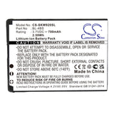 3.7V, Li-ion, 700mAh, Hotspot battery fits Skyroam, Bl-4bs, Gmate, Gmate Plus, 2.59Wh Hotspot Cameron Sino Technology Limited