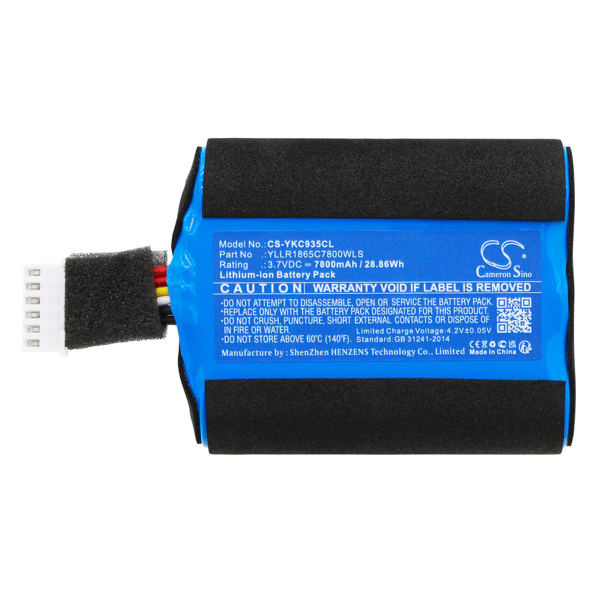 3.7V, Li-ion, 7800mAh, Communication & Conferencing battery fits Yealink, Yllr1865c7800wls, Cp925, Cp935w, 28.86Wh Communication & Conferencing Cameron Sino Technology Limited