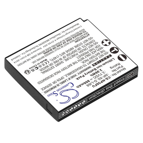 3.7V, Li-ion, 800mAh, Amplifier battery fits Jupio, Ricoh, Jupio, Ricoh, Pentax, Pentax, Fujifilm, Fujifilm, D-li68, Finepix F100fd, Finepix F200exr, 2.96Wh Camera Cameron Sino Technology Limited (Camera)