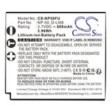 3.7V, Li-ion, 800mAh, Amplifier battery fits Jupio, Ricoh, Jupio, Ricoh, Pentax, Pentax, Fujifilm, Fujifilm, D-li68, Finepix F100fd, Finepix F200exr, 2.96Wh Camera Cameron Sino Technology Limited (Camera)