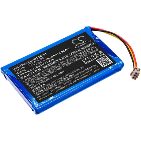 3.7V, Li-ion, 800mAh, Payment Terminal battery fits Ingenico, Bty00009, Lec-v03.00-0242, Vital Act 3s, 2.96Wh Payment Terminal Cameron Sino Technology Limited