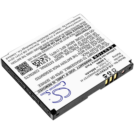 3.7V, Li-ion, 800mAh, SmartPhone battery fits Zte, Li3709t42p3h483757-h, E821, 2.96Wh Mobile, SmartPhone Cameron Sino Technology Limited (Smartphone)