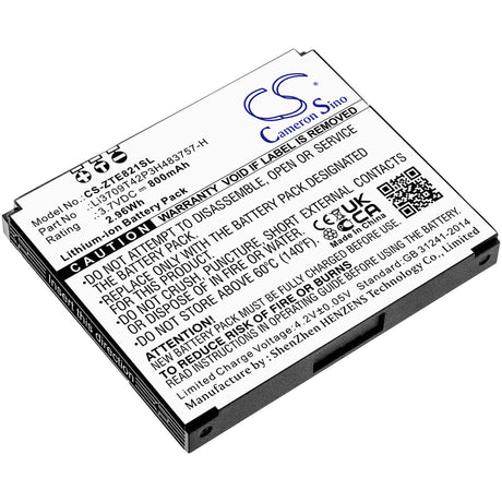 3.7V, Li-ion, 800mAh, SmartPhone battery fits Zte, Li3709t42p3h483757-h, E821, 2.96Wh Mobile, SmartPhone Cameron Sino Technology Limited (Smartphone)