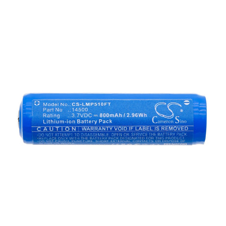 3.7V, Li-ion, 800mAh, Flashlight battery fits Ledlenser, 14500, Ih5r, Mh4, 2.96Wh Flashlight Cameron Sino Technology Limited
