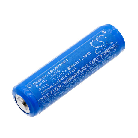 3.7V, Li-ion, 800mAh, Flashlight battery fits Ledlenser, 14500, Ih5r, Mh4, 2.96Wh Flashlight Cameron Sino Technology Limited
