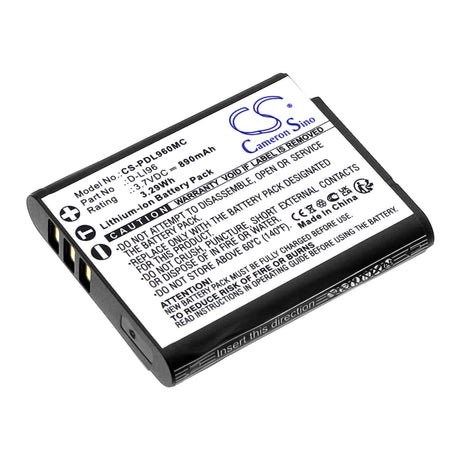 3.7V, Li-ion, 890mAh, Camera battery fits Pentax, D-li96, Wg-1000, 3.293Wh Camera Cameron Sino Technology Limited (Camera)