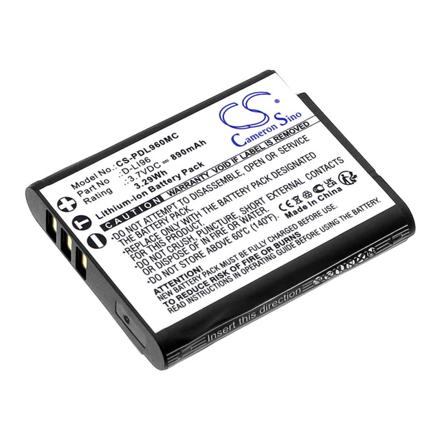 3.7V, Li-ion, 890mAh, Camera battery fits Pentax, D-li96, Wg-1000, 3.293Wh Camera Cameron Sino Technology Limited (Camera)