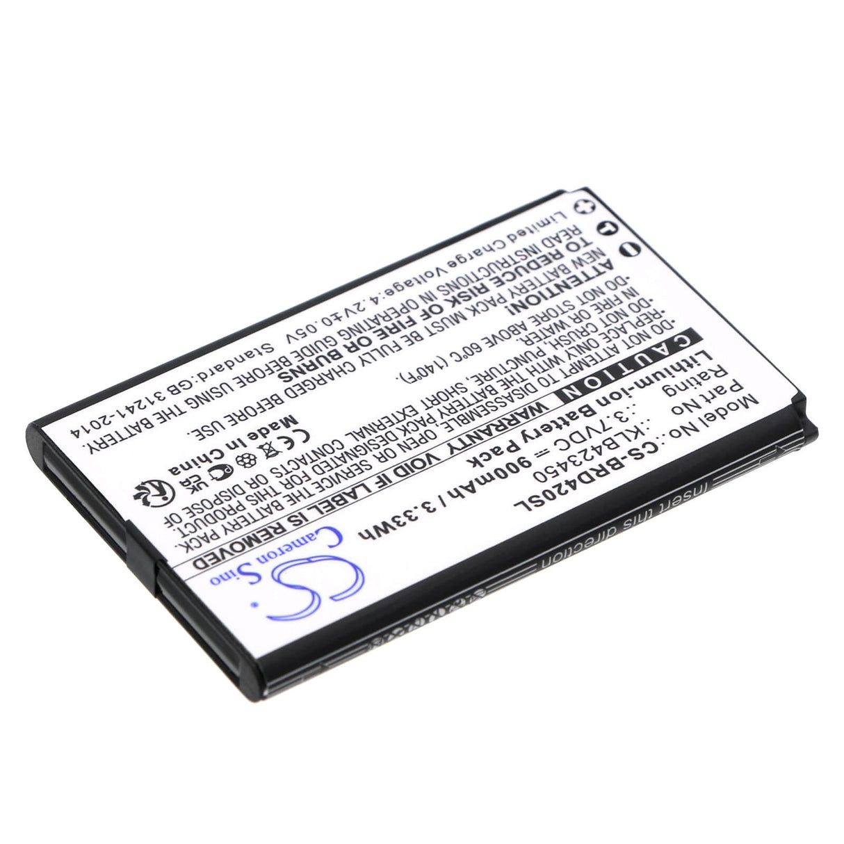 3,7V, Li-ion, 900mAh, batterie de smartphone compatible avec Brondi, Klb423450, Amico Comfort, Amico Pratico, 3,33Wh Mobile, SmartPhone Cameron Sino Technology Limited (Smartphone)