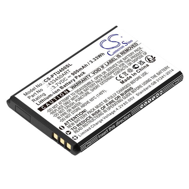 3.7V, Li-ion, 900mAh, SmartPhone battery fits Panasonic, 433450art, Kx-tu400, Kx-tu400 Exrm, 3.33Wh Mobile, SmartPhone Cameron Sino Technology Limited (Smartphone)