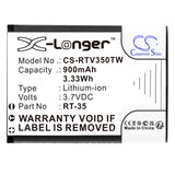 3.7V, Li-ion, 900mAh, Two-Way Radio battery fits Retevis, Rt-35, Rt35, 3.33Wh Two-Way Radio Cameron Sino Technology Limited