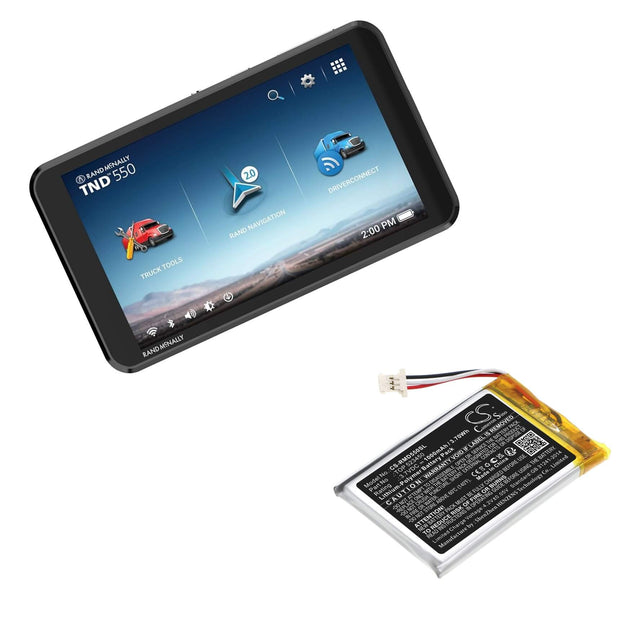 3.7V, Li-Polymer, 1000mAh, GPS battery fits Rand Mcnally, Top 523450, Tnd-540, Tnd-550, 3.7Wh GPS, Navigator Cameron Sino Technology Limited