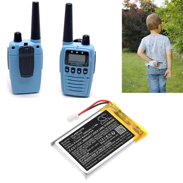 3.7V, Li-Polymer, 1000mAh, Two-Way Radio battery fits Albrecht, Bambini, Reer 50133 Care And Talk, 3.7Wh Two-Way Radio Cameron Sino Technology Limited