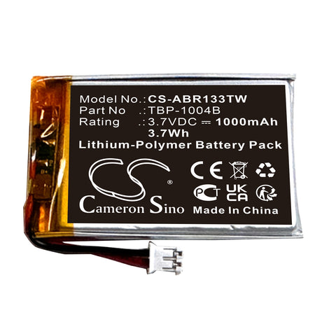 3.7V, Li-Polymer, 1000mAh, Two-Way Radio battery fits Albrecht, Bambini, Reer 50133 Care And Talk, 3.7Wh Two-Way Radio Cameron Sino Technology Limited