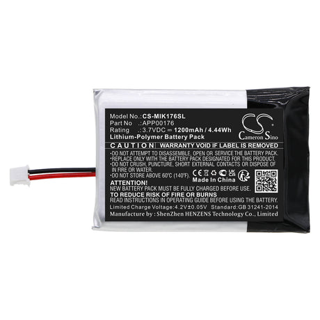 3.7V, Li-Polymer, 1200mAh, Remote Control battery fits Minn Kota, Ipilot Link (2018), Ipilot Link Remote Bt, 4.44Wh Remote Control Cameron Sino Technology Limited