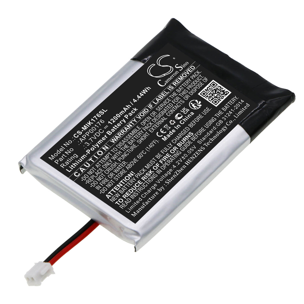 3.7V, Li-Polymer, 1200mAh, Remote Control battery fits Minn Kota, Ipilot Link (2018), Ipilot Link Remote Bt, 4.44Wh Remote Control Cameron Sino Technology Limited