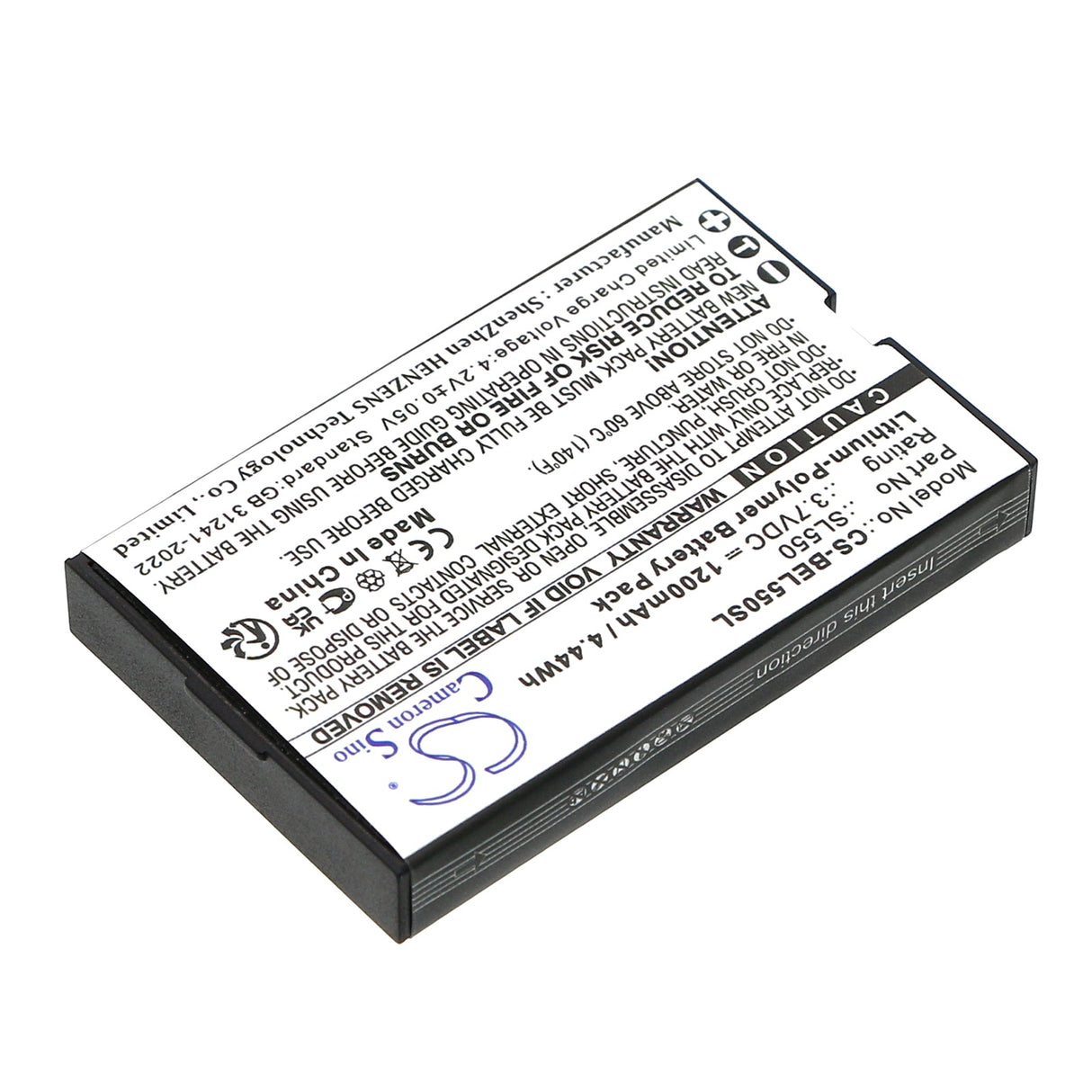 3.7V, Li-Polymer, 1200mAh, Mobile, SmartPhone battery fits Bea-fon, Al550, 4.44Wh Mobile, SmartPhone Cameron Sino Technology Limited (Smartphone)