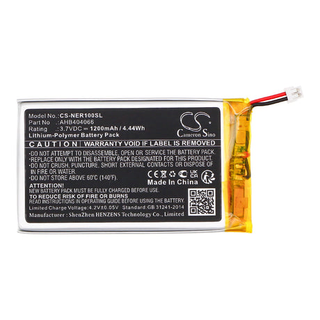 3.7V, Li-Polymer, 1200mAh, Remote Control battery fits Neeo, Control 4, Ne-rmt, 4.44Wh Remote Control Cameron Sino Technology Limited