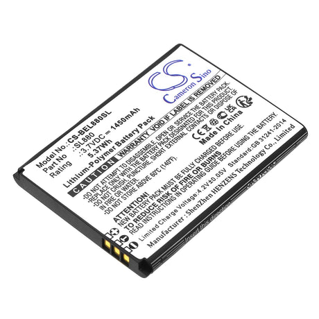 3.7V, Li-Polymer, 1450mAh, SmartPhone battery fits Bea-fon, Sl880, Sl800 4g, Sl880 Touch, 5.37Wh Mobile, SmartPhone Cameron Sino Technology Limited (Smartphone)