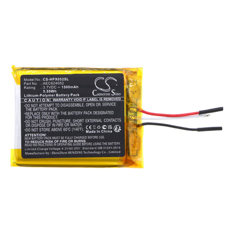 3.7V, Li-Polymer, 1500mAh, Headset battery fits Hyperx, Aec624052, Cloud Alpha, 5.55Wh Wireless Headset Cameron Sino Technology Limited