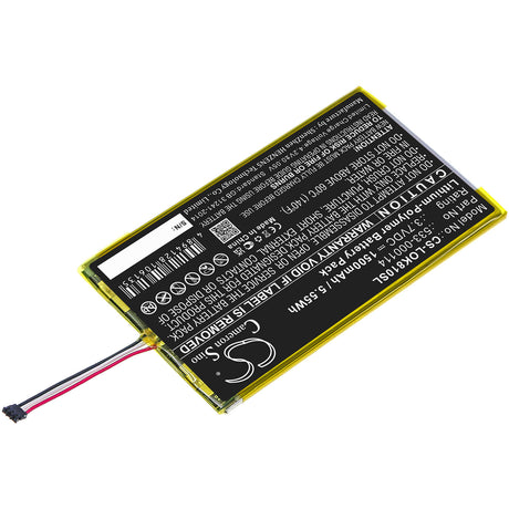 3.7V, Li-Polymer, 1500mAh, Keyboard,Mouse battery fits Logitech, 533-000114, Iiiuminated Keyboard K810, K810, 5.55Wh Keyboard,Mouse Cameron Sino Technology Limited