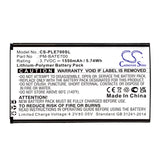 3.7V, Li-Polymer, 1550mAh, SmartPhone battery fits Plum, Pm-bate700, E700, Ram 7, 5.74Wh Mobile, SmartPhone Cameron Sino Technology Limited (Smartphone)