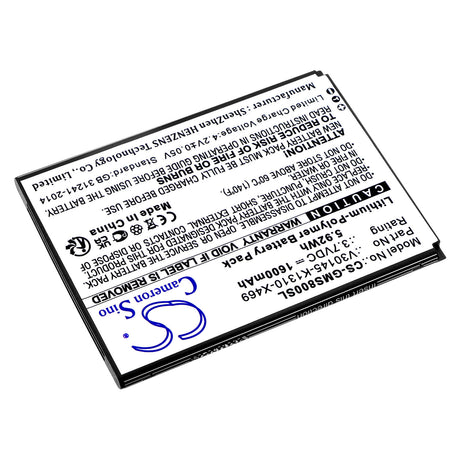 3.7V, Li-Polymer, 1600mAh, SmartPhone battery fits Gigaset, V30145-k1310-x469, Gs80, 5.92Wh Mobile, SmartPhone Cameron Sino Technology Limited (Smartphone)
