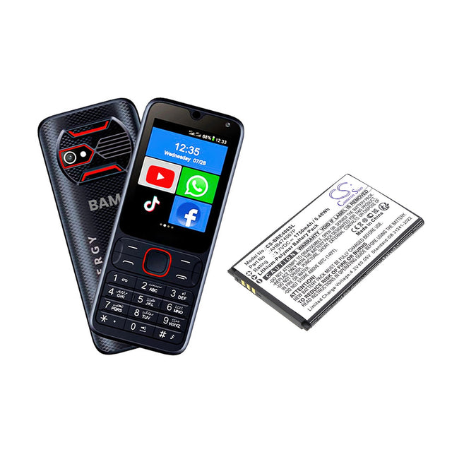 3,7 V, Li-Polymère, 1750mAh, batterie Mobile, Smartphone convient à Brondi, Ahb474067p, Energy 4g, 6,48Wh Mobile, Smartphone Cameron Sino Technology Limited (Smartphone)
