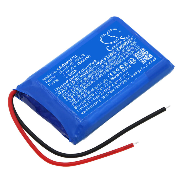 3.7V, Li-Polymer, 1800mAh, Equipment battery fits Biosystems, 49-029, MultiPro Multigas Monitor, 6.66Wh Equipment, Survey, Test Cameron Sino Technology Limited