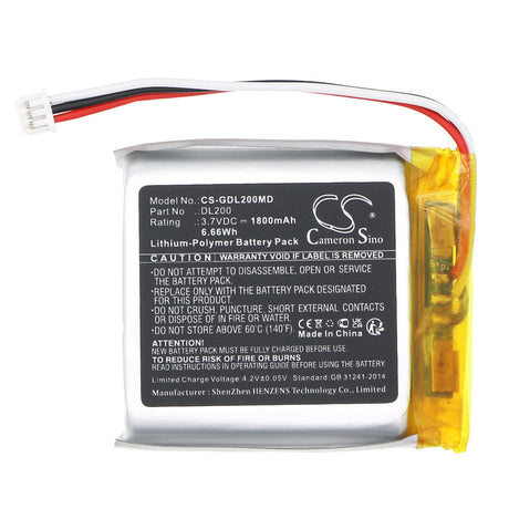 3.7v, Li-polymer, 1800mah, Medical Battery Fits 3gen Dermlite Dl200, Dl2, 6.66wh Medical Cameron Sino Technology Limited (Medical)
