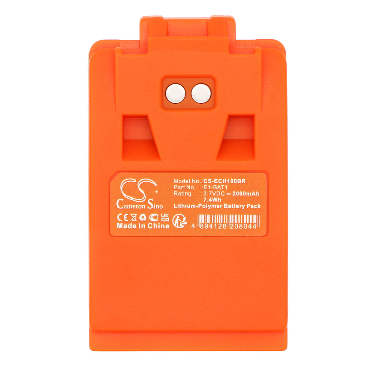 3.7V, Li-Polymer, 2000mAh, Crane Remote Control battery fits Elca, Orange Radiocontrol, 7.4Wh Crane Remote Control Cameron Sino Technology Limited