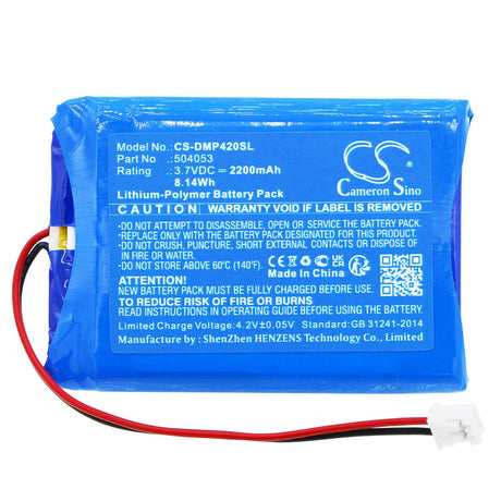 3.7V, Li-Polymer, 2200mAh, Equipment battery fits Drager, 2450-3004, MSI FG4200, Msi Pg4000, 8.14Wh Equipment, Survey, Test Cameron Sino Technology Limited