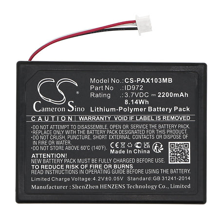 3.7V, Li-Polymer, 2200mAh, Babyphone Battery Fits Panasonic, Kx-hn1032w, Kx-hn3001, 8.14Wh BabyPhone Cameron Sino Technology Limited   