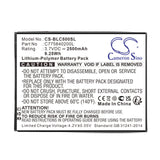 3.7V, Li-Polymer, 2500mAh, SmartPhone battery fits Blu, C775840200l, C010q, C5, 9.25Wh Mobile, SmartPhone Cameron Sino Technology Limited (Smartphone)