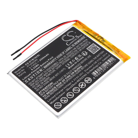 3.7V, Li-Polymer, 2500mAh, Tablet battery fits 3go, Geotab 7, Gt7002, 9.25Wh Tablet Cameron Sino Technology Limited