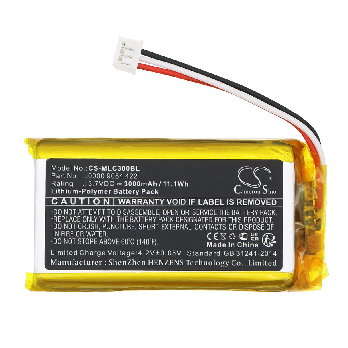 3.7v, Li-polymer, 3000mah, Crane Remote Battery Fits Meiller isar-control, 11.1wh Crane Remote Control Cameron Sino Technology Limited
