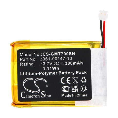 3.7V, Li-Polymer, 300mAh, Smartwatch battery fits Garmin, 361-00147-10, Fenix 7x, Tactix 7, 1.11Wh Smartwatch Cameron Sino Technology Limited