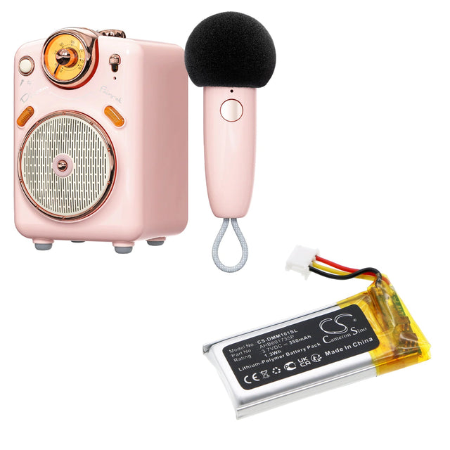 3.7V, Li-Polymer, 350mAh, Speaker battery fits Divoom, Ditoomic ( For Mic ), Fairy-ok ( For Mic ), 1.3Wh Speaker Cameron Sino Technology Limited
