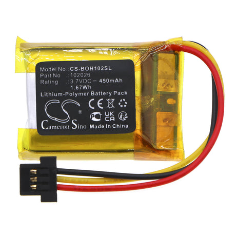 3.7V, Li-Polymer, 450mAh, Headset battery fits Bang & Olufsen, 102026, Beoplay Eq Charging Case, 1.67Wh Wireless Headset Cameron Sino Technology Limited