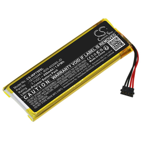 3.7V, Li-Polymer, 450mAh, Payment Terminal battery fits Ingenico, 1811024k1, Roam Rp750x, 1.67Wh Payment Terminal Cameron Sino Technology Limited
