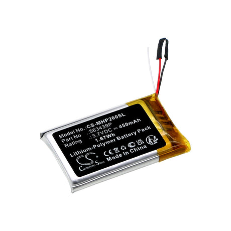 3.7v, Li-polymer, 450mah, Headset Battery Fits Microsoft Surface Headphones 2, 1.67wh Wireless Headset Cameron Sino Technology Limited