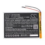 3.7v, Li-polymer, 4700mah, Tablet battery Fits Polaroid Mid1047, Mid1048, 17.39wh Tablet Cameron Sino Technology Limited   