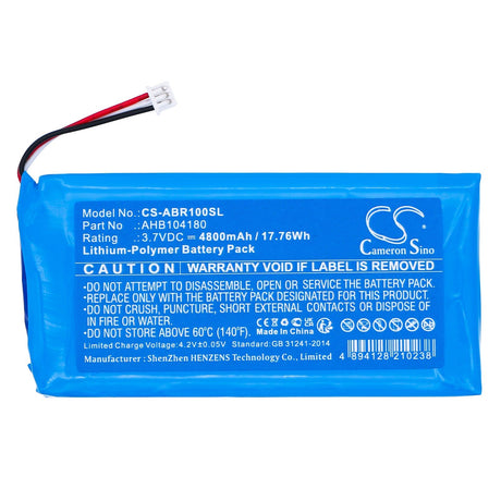 3,7V, Li-Polymère, 4800mAh, batterie de console de jeu compatible avec Anbernic, Ahb104180, Rg Cube, Rg Cube Retro, 17,76Wh Console de jeu Cameron Sino Technology Limited