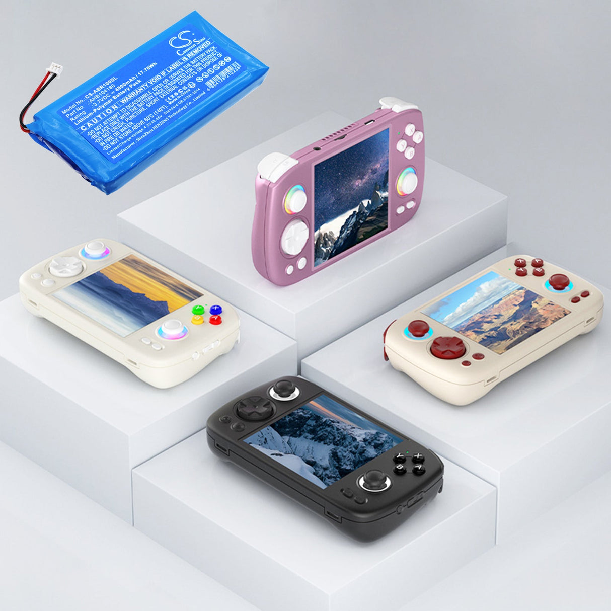 3.7V, Li-Polymer, 4800mAh, Game Console battery fits Anbernic, Ahb104180, Rg Cube, Rg Cube Retro, 17.76Wh Game Console Cameron Sino Technology Limited