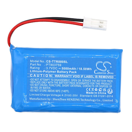 3.7V, Li-Polymer, 5000mAh, Equipment Battery fits Triplett, 8060 Camview Elite Video Test, Camview Elite Video Test Monit, 18.50Wh Equipment, Survey, Test Cameron Sino Technology Limited
