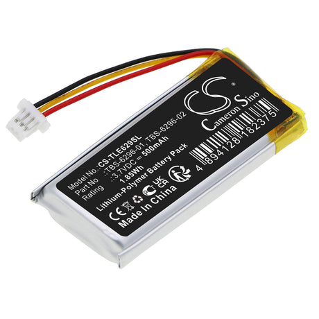 3.7V, Li-Polymer, 500mAh, Headset battery fits Turtle Beach, Tbs-6296-01, Elite Atlas Aero, Elite Atlas Aero Rx, 1.85Wh Wireless Headset Cameron Sino Technology Limited