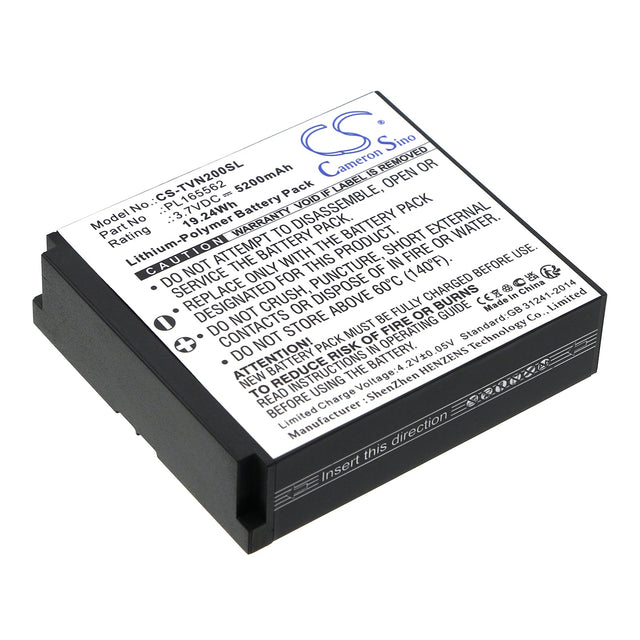 3.7V, Li-Polymer, 5200mAh, GPS battery fits Twonav, Pl165562, Aventura 2, 19.24Wh GPS, Navigator Cameron Sino Technology Limited