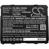 3.7V, Li-Polymer, 5300mAh, Tablet battery fits Matic, 338040000161, Miowork L1000, Miowork L1040, 19.61Wh Tablet Cameron Sino Technology Limited